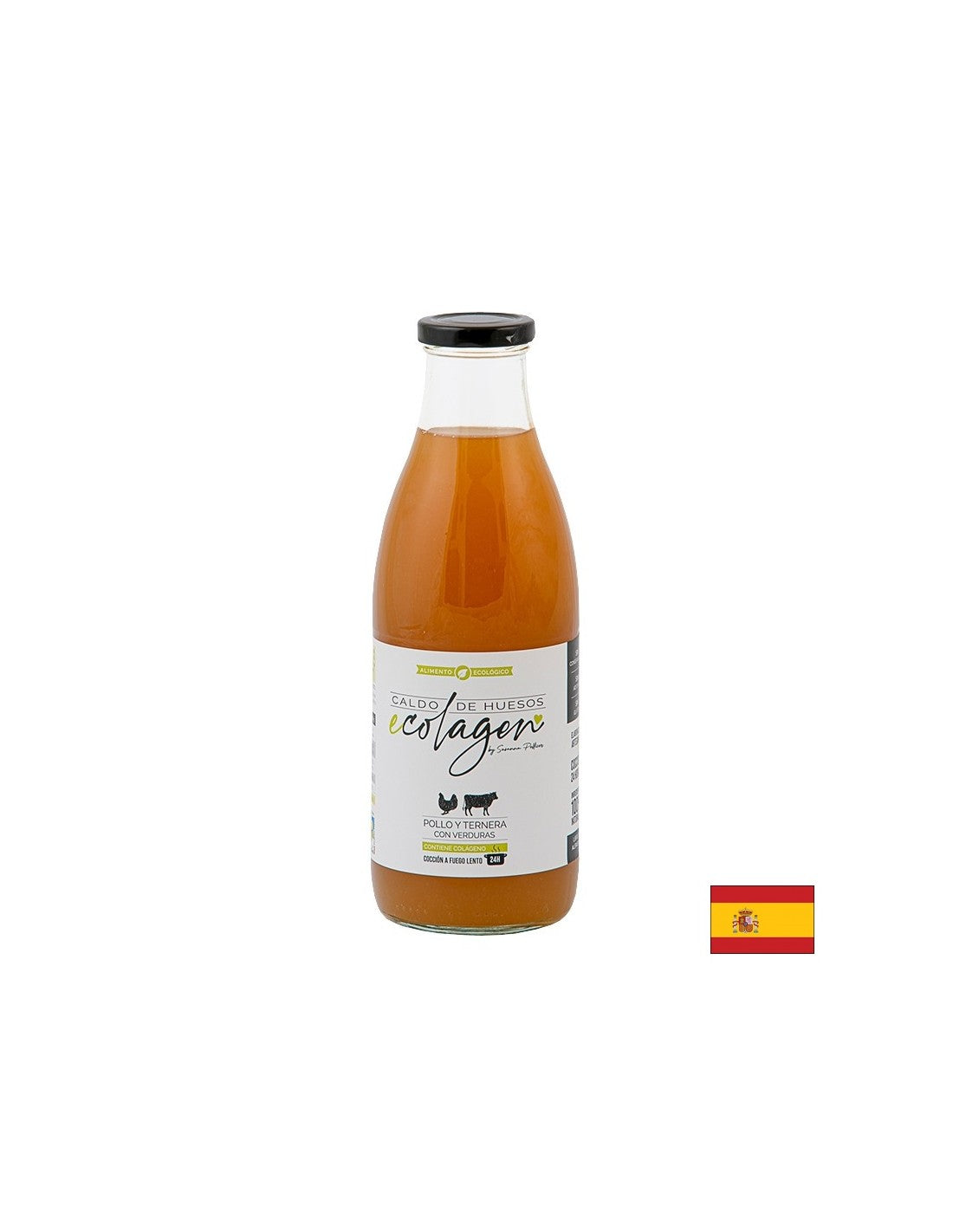 Bone broth (chicken and beef) BIO - (With spices, vegetables, apple cider vinegar and Himalayan salt), 1 liter
