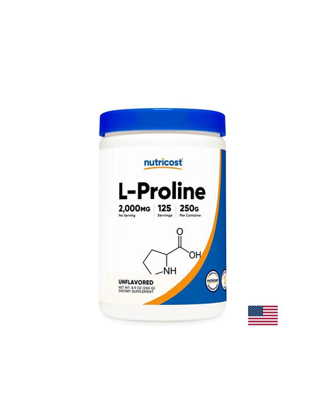 Кости и стави - L-Пролин, 2000 mg х 250 g, прах - Feel You