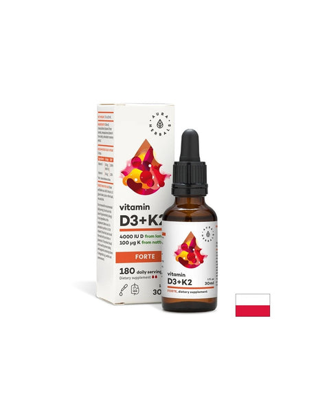 Кости и стави - Витамин D3  800 IU + K2 20 µg (форте), 30 ml капки - Feel You