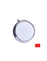 Round metal medicine box, without dividers