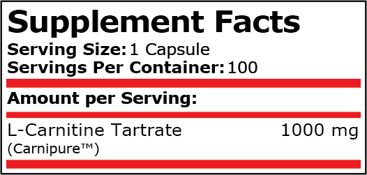 Pure Nutrition - L-CARNITINE 1000 МГ - 100 Капсули