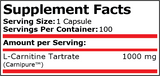 Pure Nutrition - L-CARNITINE 1000 МГ - 100 Капсули