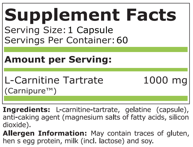 L-CARNITINE 1000 МГ - 60 Капсули
