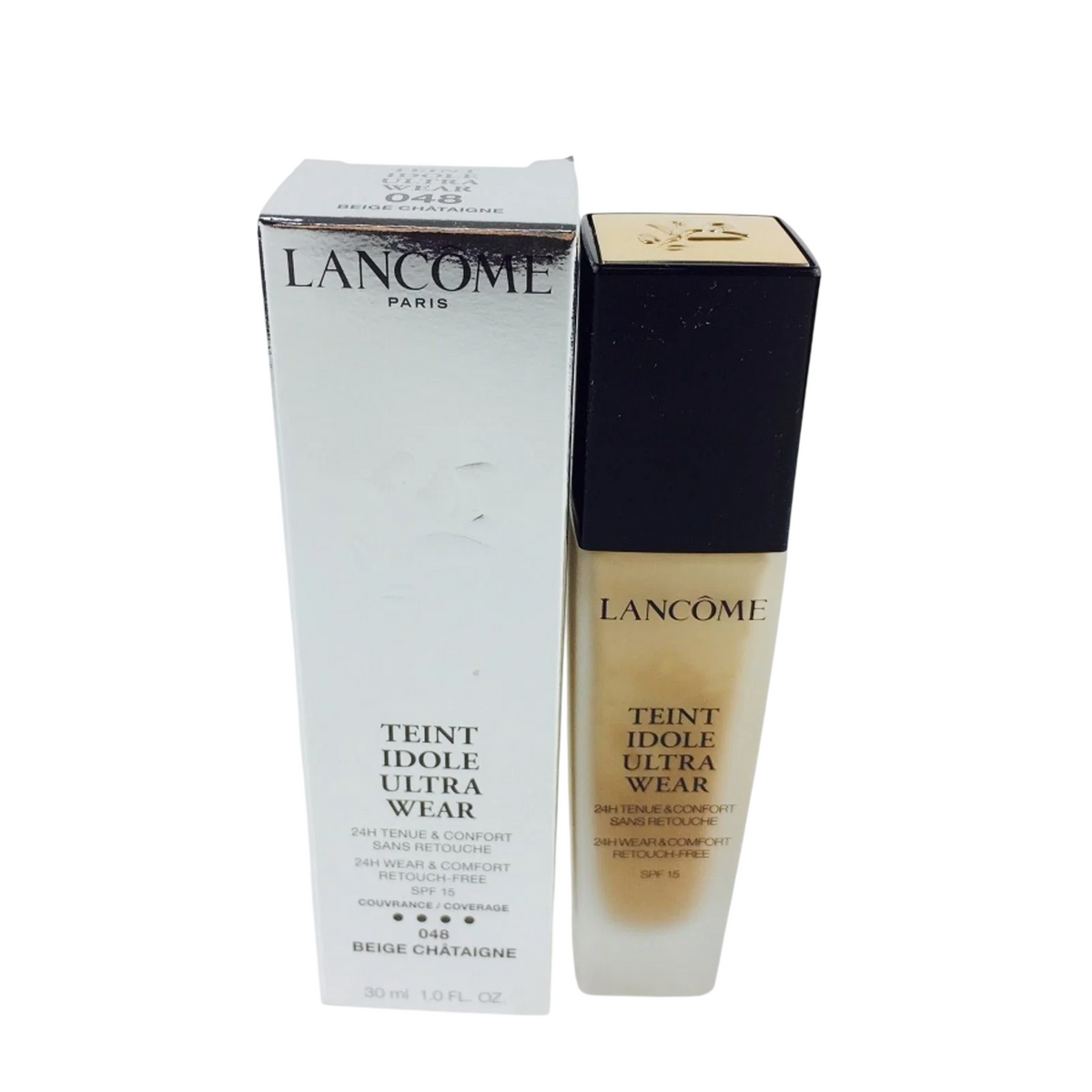 Lancome, Teint Idole Ultra Wear, Natural Finish, Liquid Foundation, 048, Beige Chataigne, SPF15, 30 ml