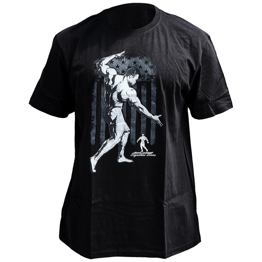 Kevin Levrone T-Shirt | USA Flag - Black - Feel You