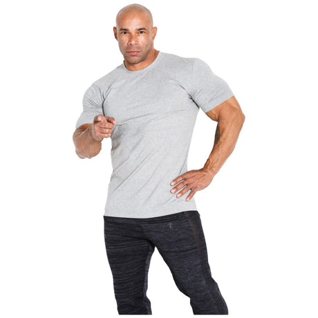 Мъжка тениска с къс ръкав / T-shirt 03 LM Classic - Light Grey - Feel You