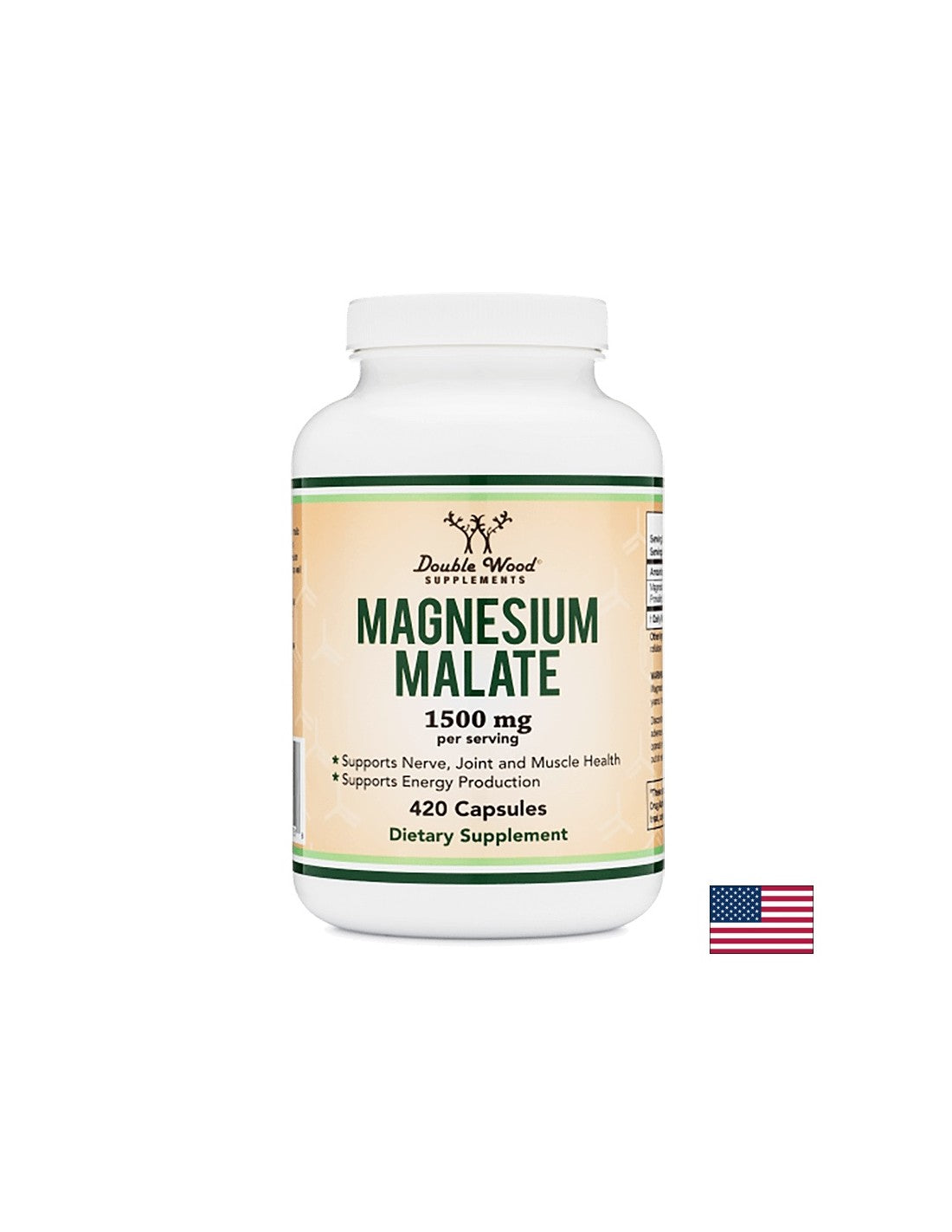 Magnesium malate/ Магнезий малат, 420 капсули Double Wood - Feel You