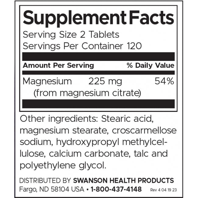 Magnesium citrate super strength 240 tablets - Feel You