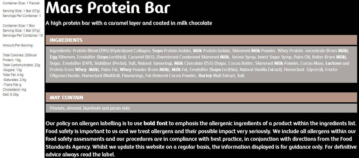 Mars Protein Bar - 12 x 59 грама