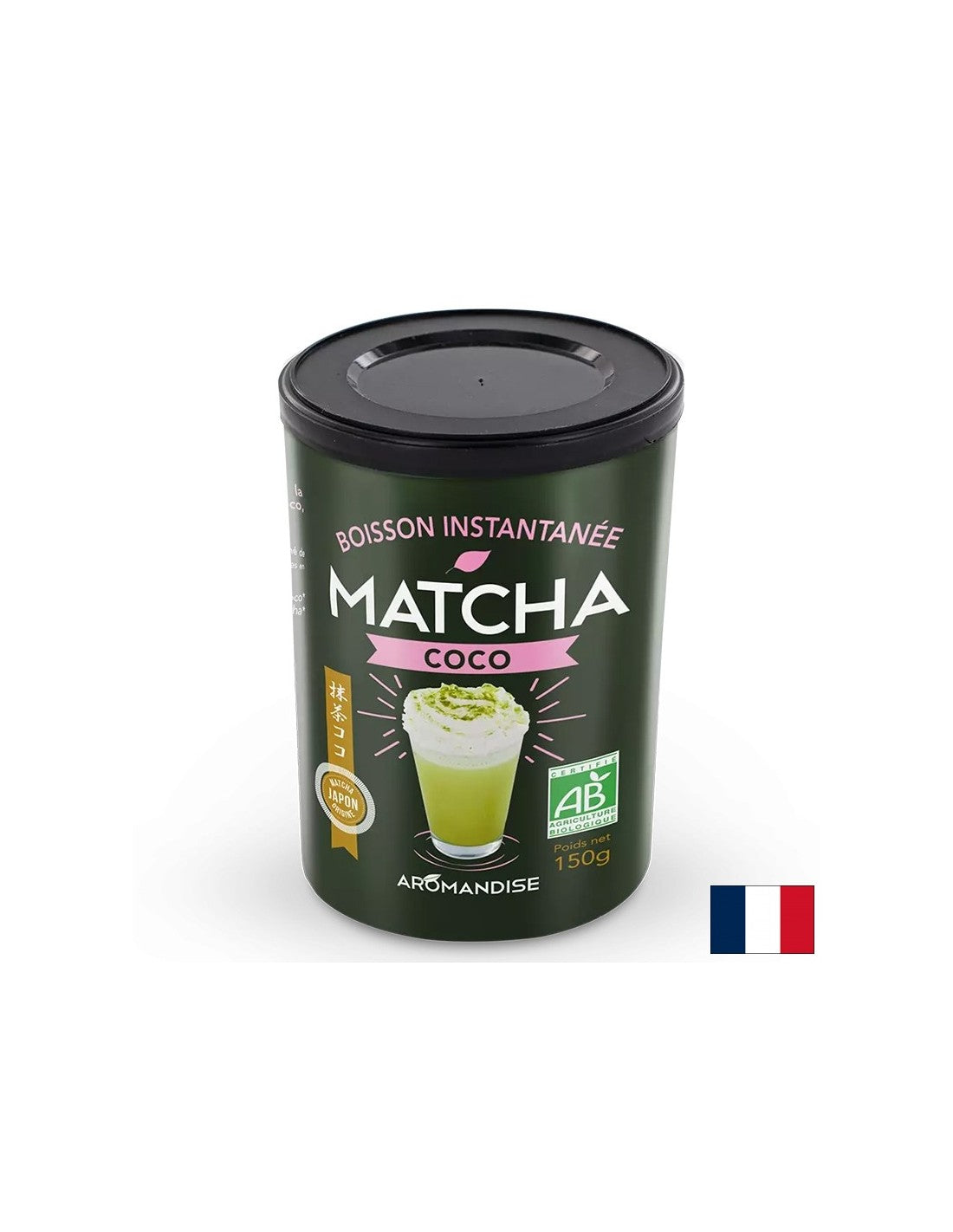 Матча и кокосово мляко - тонизираща напитка, 150 g, прах