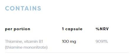 Vitamin B1 100 mg | Thiamine - 60 капсули - Feel You