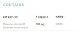 Vitamin B1 100 mg | Thiamine - 60 капсули - Feel You