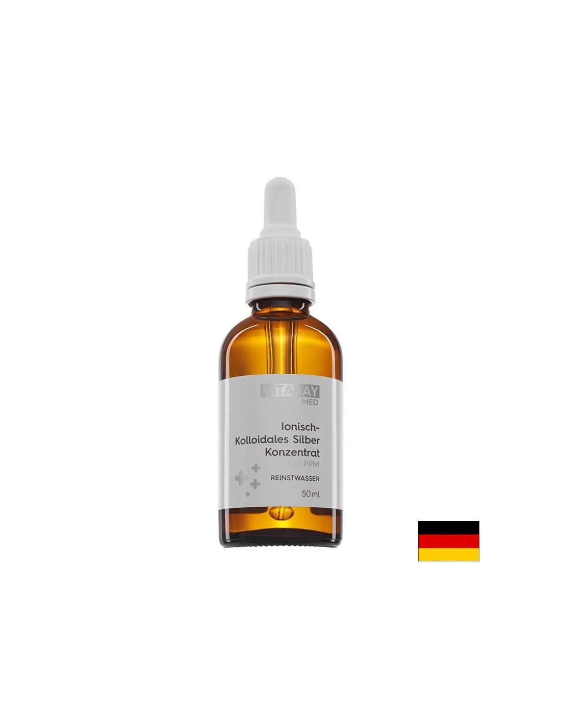 MED Kolloidales Silber Konzentrat - Колоиден сребърен концентрат 500 PPM - 10:1 силно концентриран, 50 ml Vitabay - Feel You