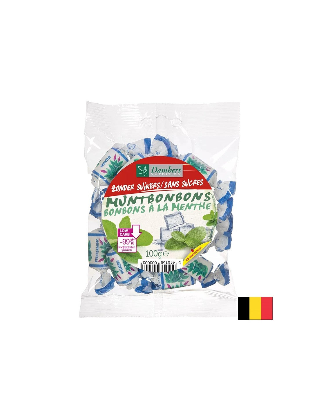 Mint candies (sugar-free), 100 g