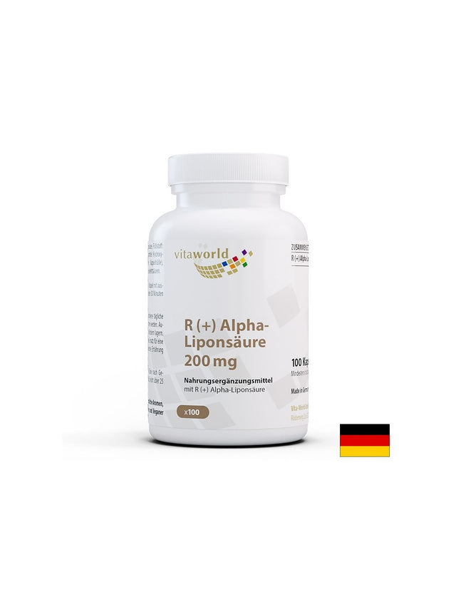 Метаболизъм и кръвна захар - R(+) Aлфа липоева киселина (R + Alpha-Liponsaure), 200 mg x 100 капсули - Feel You