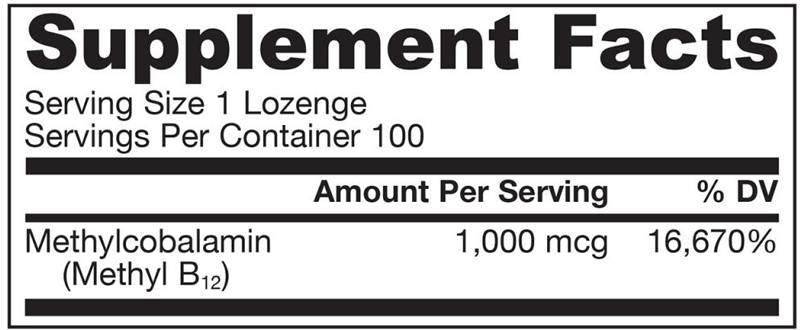 Methyl B-12 1000 mcg - 100 Подезични таблетки - Feel You