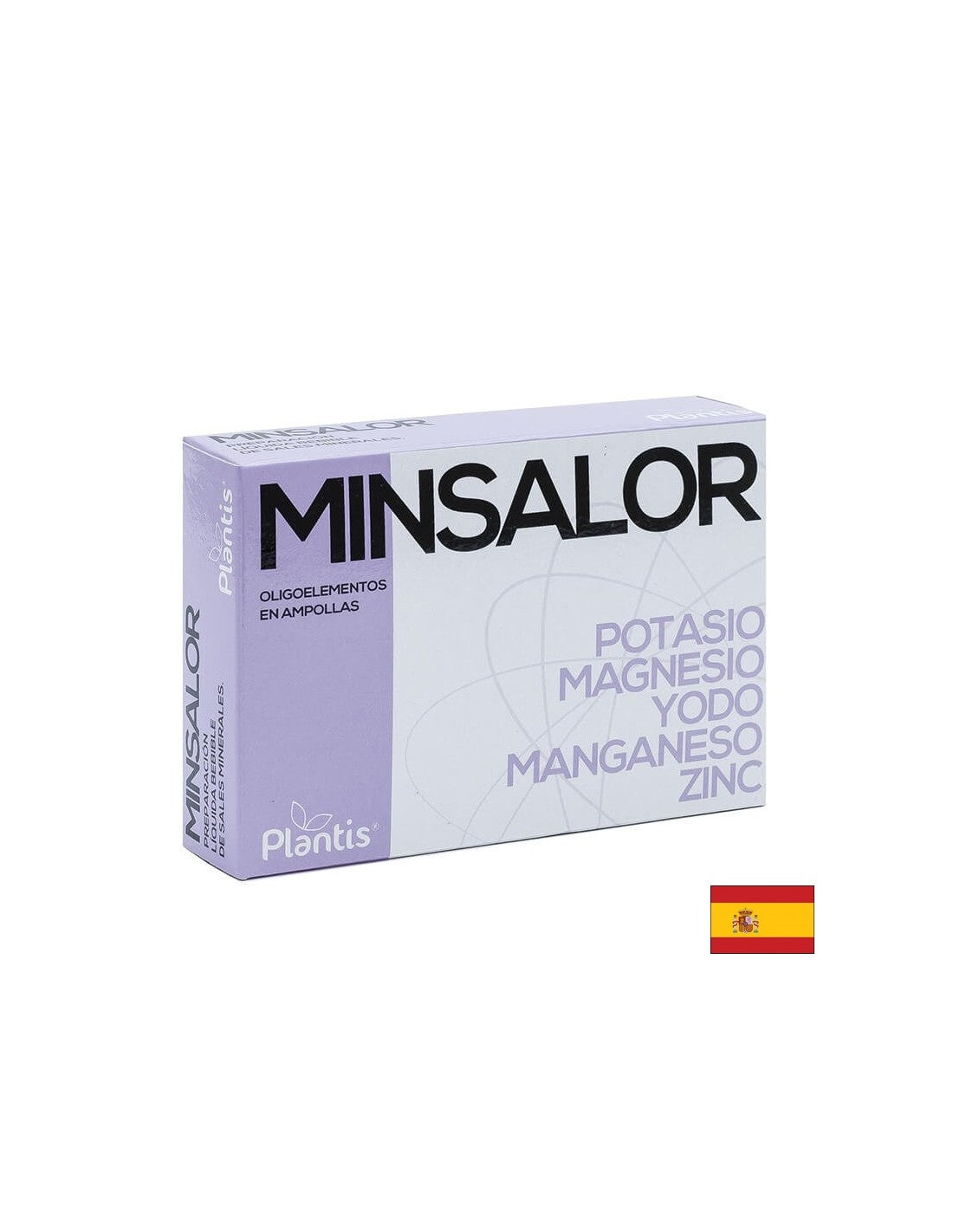 Minsalor Oligoelementos - Калий, магнезий, йод, манган, цинк / За редукция на теглото, 20 ампули за пиене Artesania - Feel You