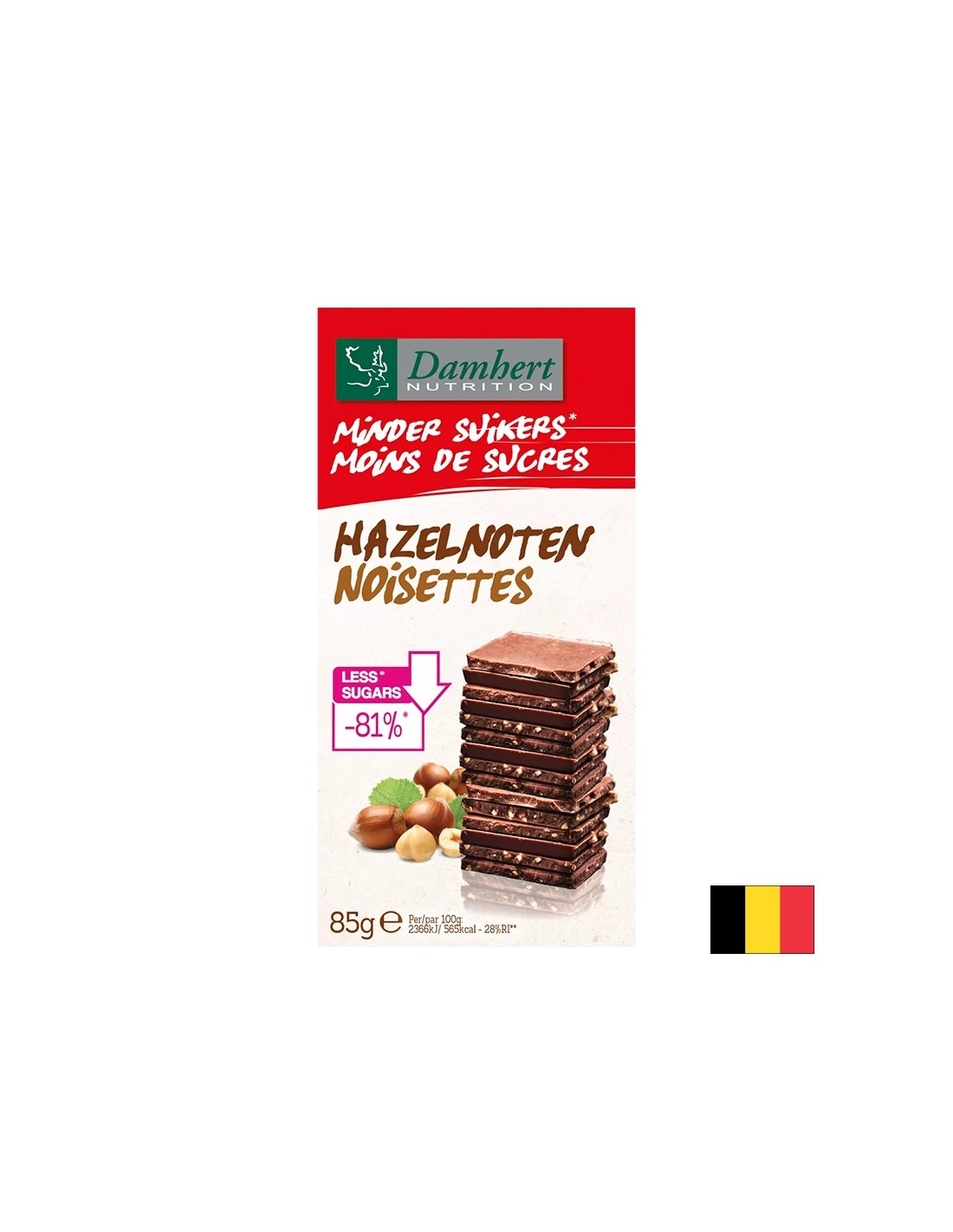 Milk chocolate with hazelnuts (sugar-free), 85 g