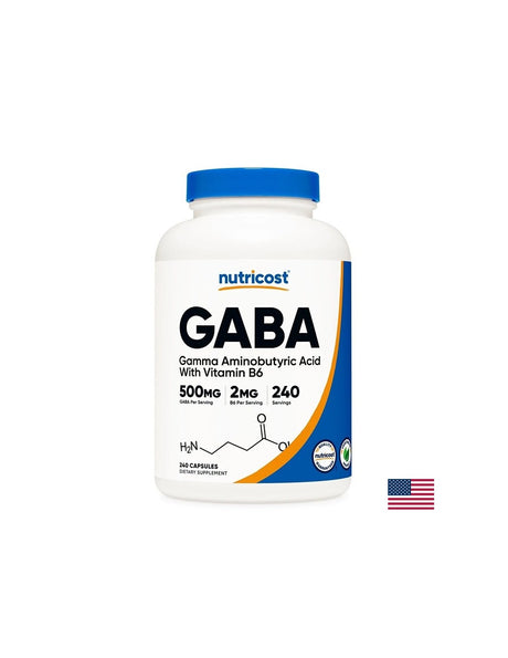 Мозъчна и нервна система - ГАБА 500 mg + Витамин В6 2 mg, 240 капсули - Feel You