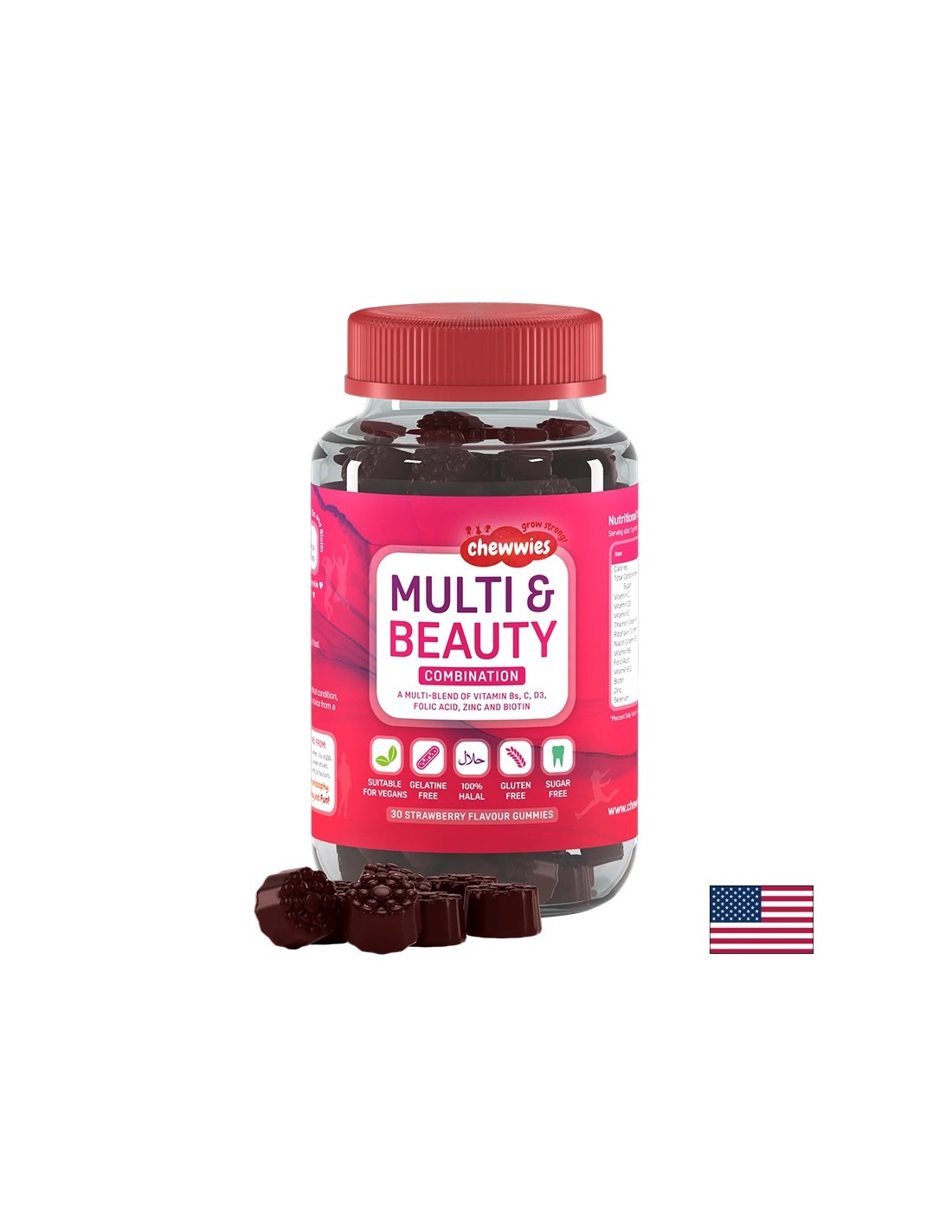 Multivitamins for Hair, Skin and Nails Gummies, 30 gummy tablets