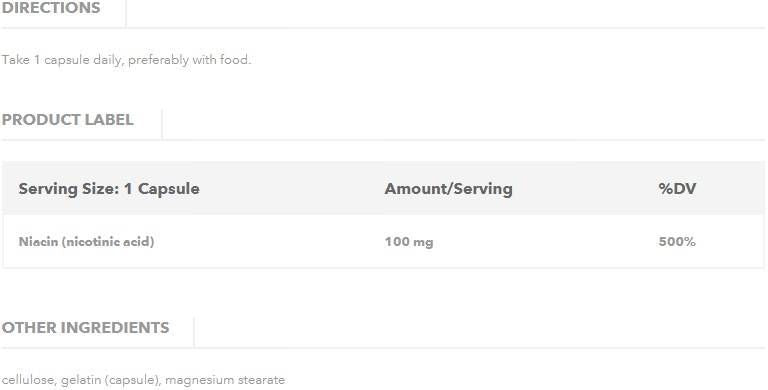 Niacin 100 mg - 100 капсули - Feel You