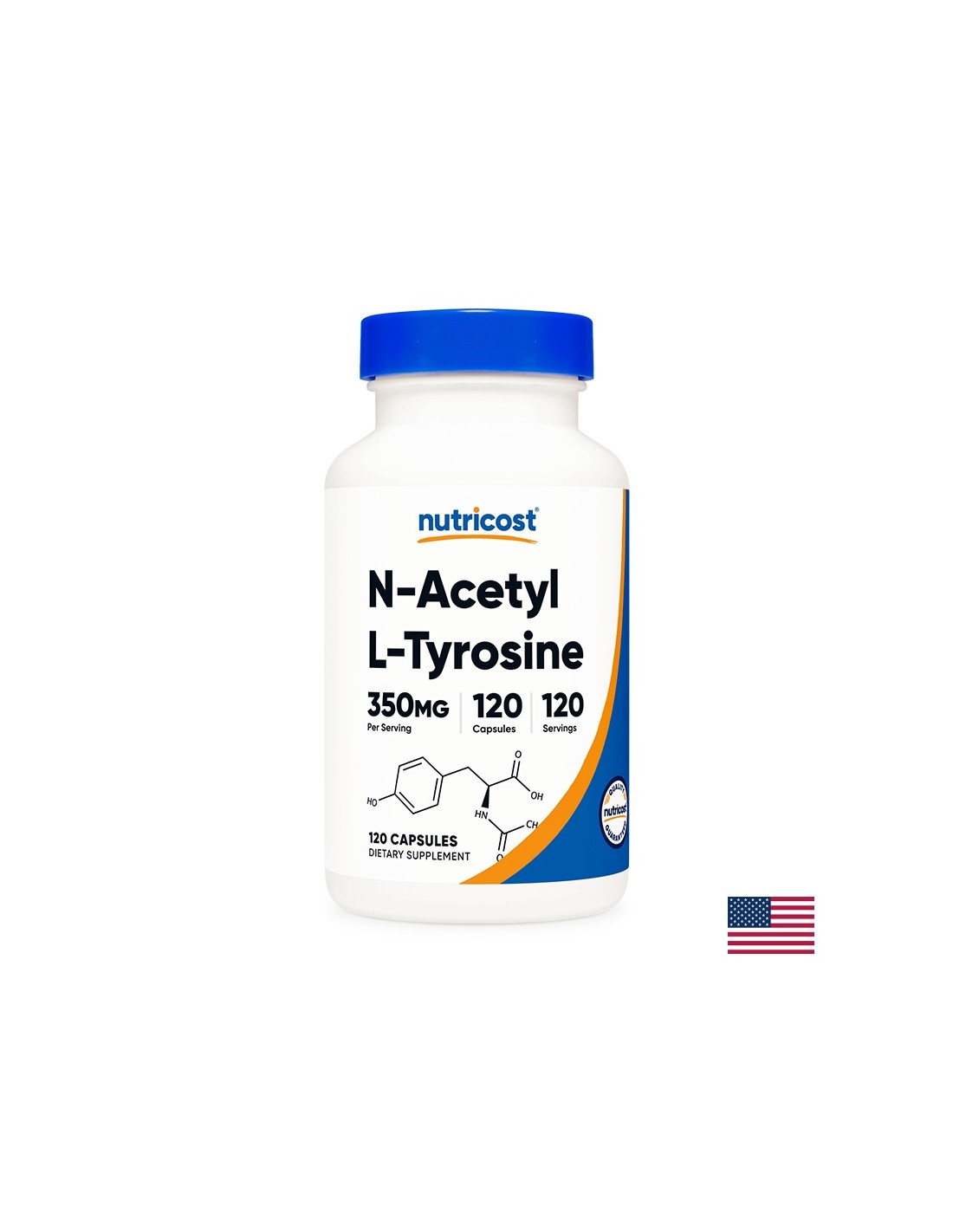 Нервна и мозъчна дейност - Н-Ацетил Л-Тирозин (N-Acetyl L- Tyrosine), 120 капсули Nutricost - Feel You