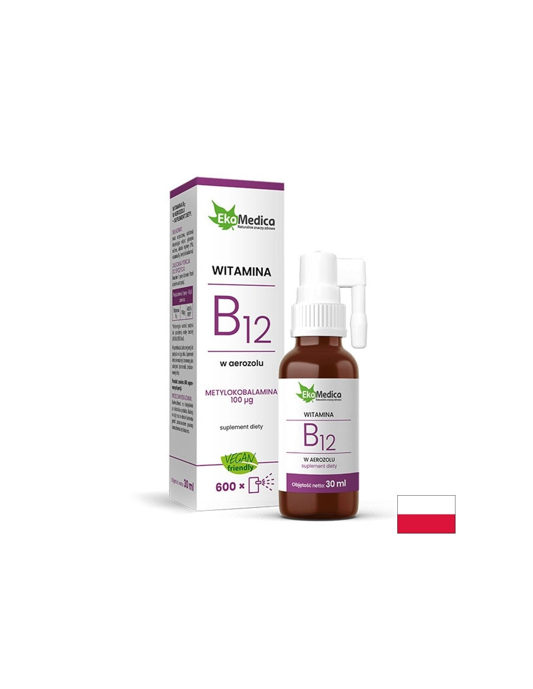 Нервна система и енергия - Витамин В12 спрей, 30 ml EkaMedica - Feel You