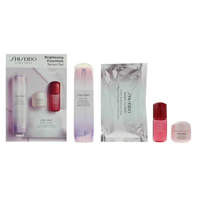 Set Shiseido: Brightening Essentials, Pigment-Correcting, Serum, For Face, 50 ml + Brightening Essentials, Hydrating, Serum, For Face, 10 ml *Miniature + Brightening Essentials, Hydrating, Gel Cream, For Face & Neck, 15 ml + Brightening Essentials, Hyd... - Feel You