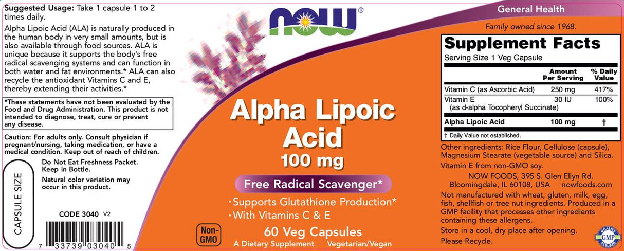 Alpha Lipoic Acid 100 mg - 60 капсули