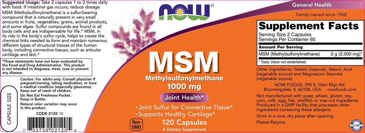 MSM 1000 mg - 240 капсули - Feel You