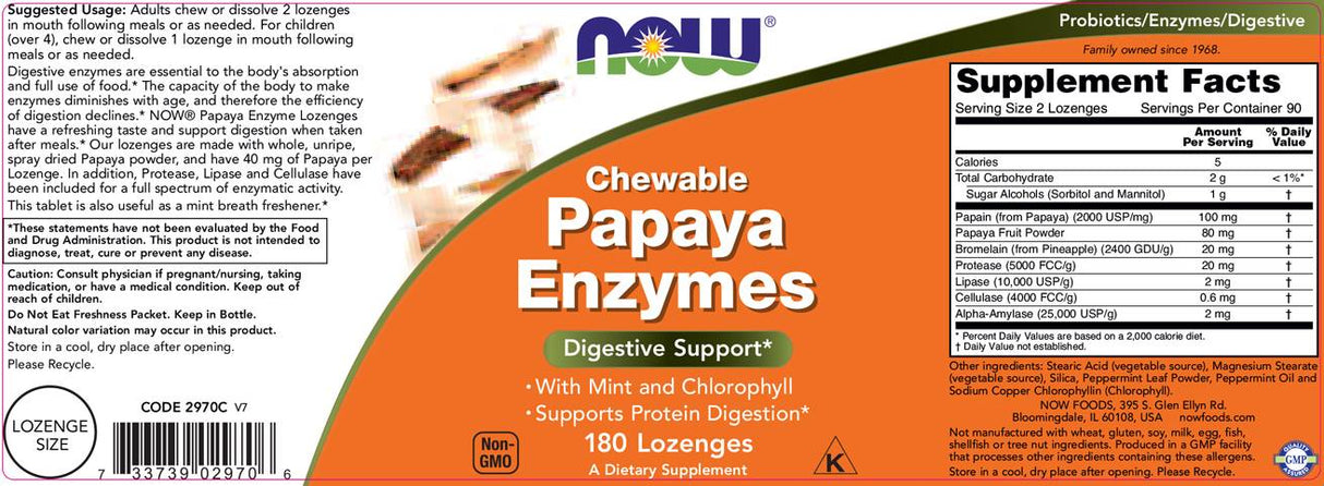 Papaya Enzymes - 360 Дъвчащи таблетки - Feel You