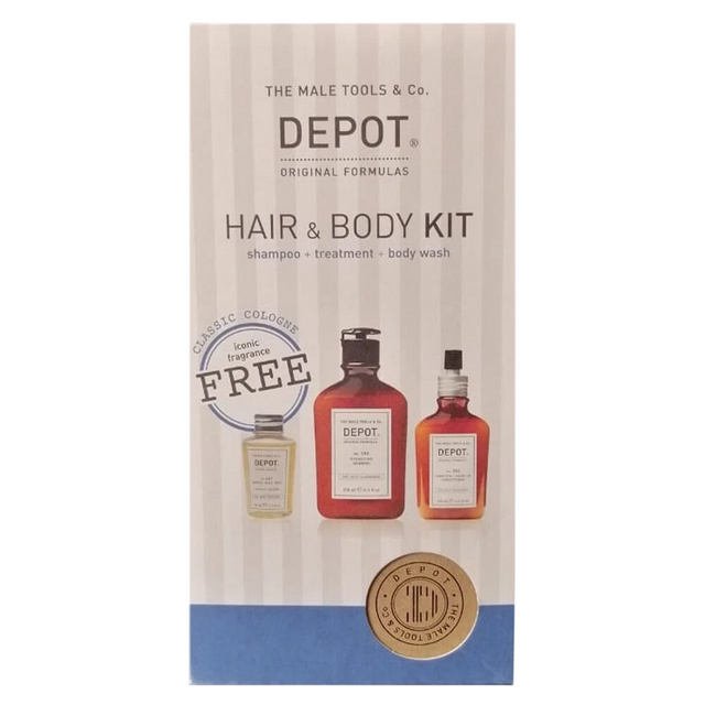 Set Depot: 100 Hair Cleansing No. 103, Pro-Vitamin B5, Hair Shampoo, For Hydration, 250 ml + 200 Hair Treatments No. 202, Botanical Complex, Hair Leave-In Conditioner, For Hydration, 100 ml + 600 Body Solutions No. 601, Botanical Complex, Cleansing, Cl... - Feel You