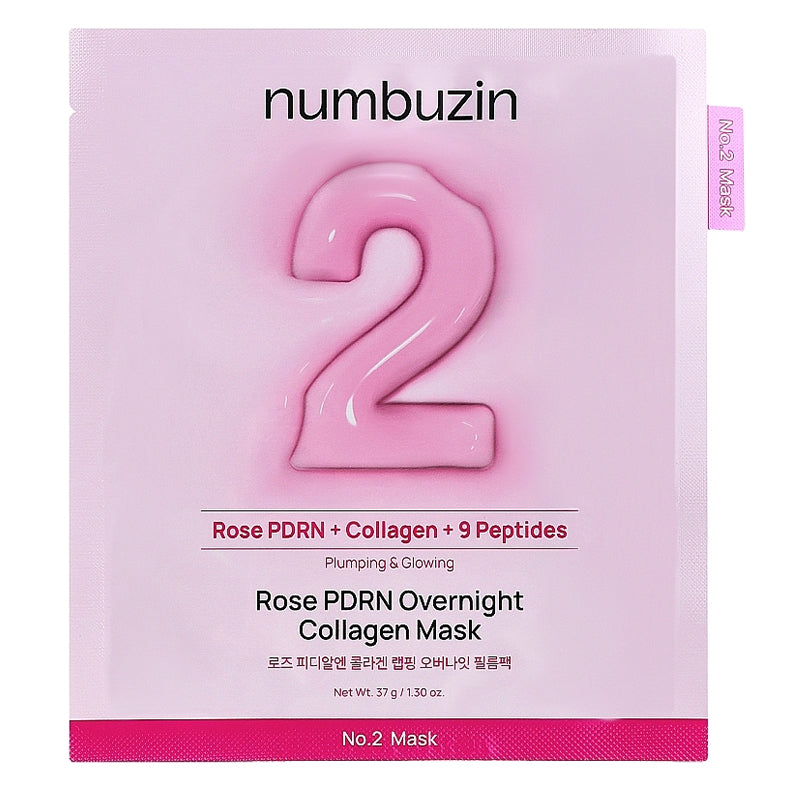 NUMBUZIN No.2 Rose PDRN Overnight Collagen Mask, 1 piece*37 g