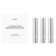 Set Byredo: Colour Stick, Multifunctional, Eyeshadow Stick, Dravite, 3.5 g + Colour Stick, Multifunctional, Eyeshadow Stick, Vienna, 3.5 g + Colour Stick, Multifunctional, Eyeshadow Stick, 580, Ultramagnetic, 3.5 g + Byredo, GWP Textile Pouch - Feel You