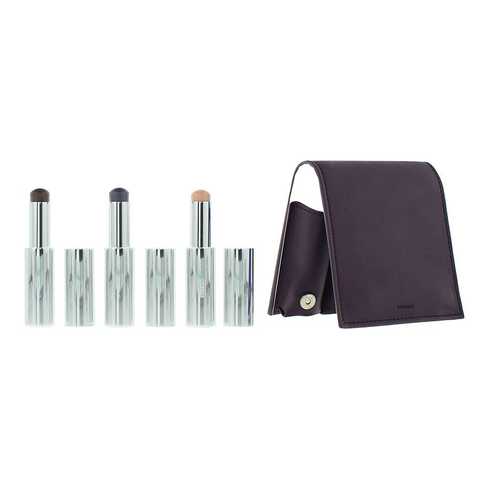 Plum Set Byredo: Colour Stick, Multifunctional, Eyeshadow Stick, Vienna, 3.5 g + Colour Stick, Multifunctional, Eyeshadow Stick, Dravite, 3.5 g + Colour Stick, Multifunctional, Eyeshadow Stick, 580, Ultramagnetic, 3.5 g + Byredo, GWP Leather Pouch - Feel You