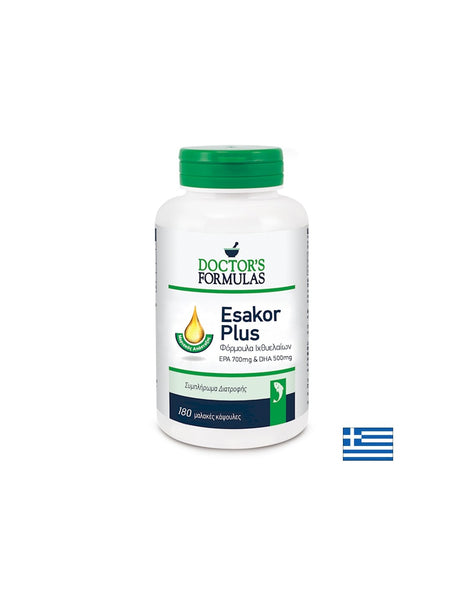Омега-3 Формула - Esakor Plus, 180 софтгел капсули Doctor’s Formulas - Feel You