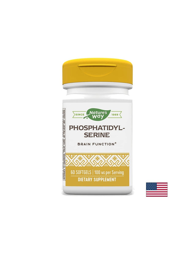 Phosphatidyl-Serine - Фосфатидил-серин - за здравето на мозъка - 100 mg, 60 софтгел капсули Nature’s Way - Feel You
