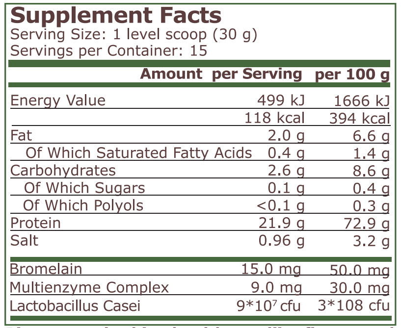 PLANT PROTEIN - NATURAL VANILLA - 450 g