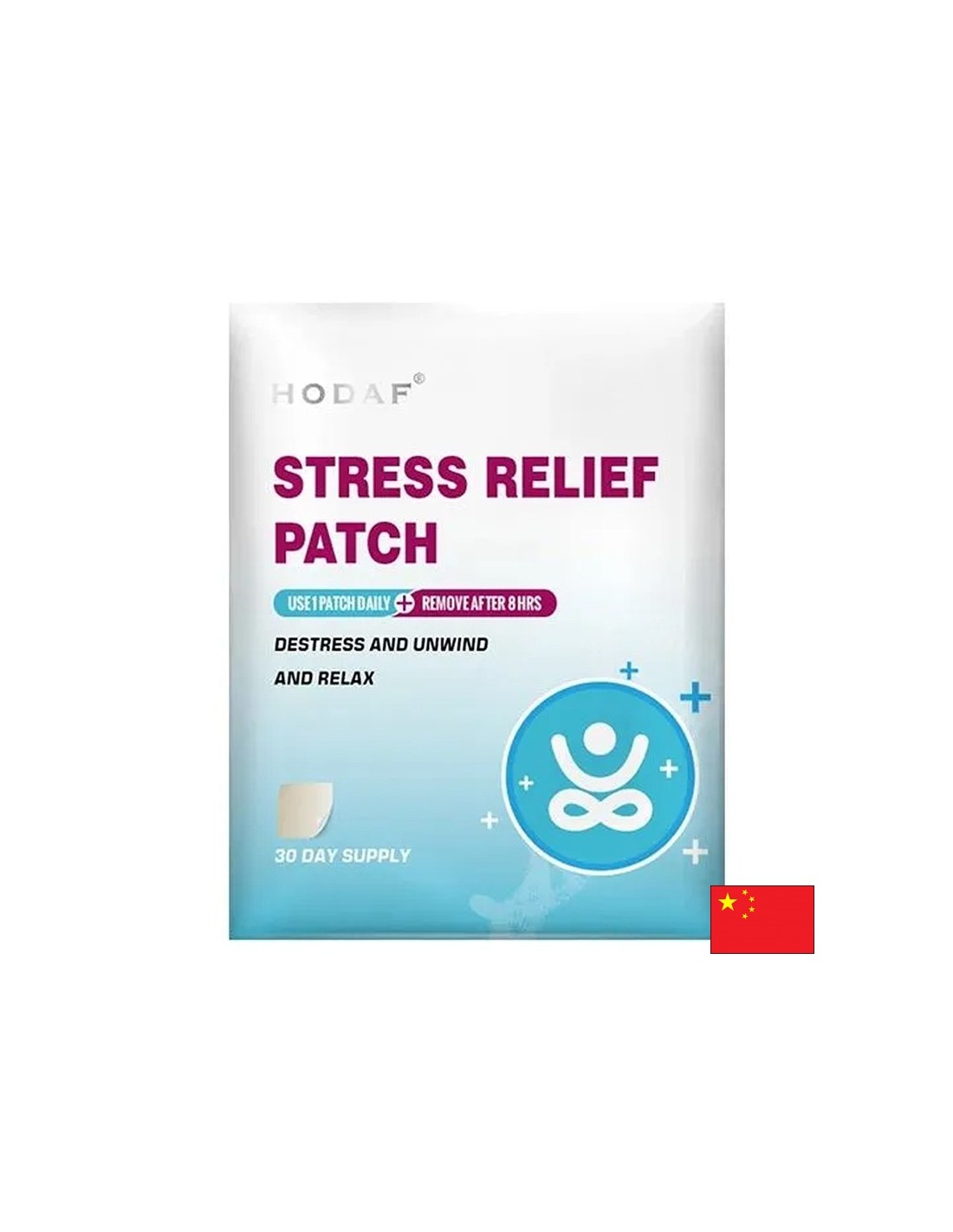 Stress Relief Patches – With Ashwagandha, Golden Root and Passionflower, 30 Pieces