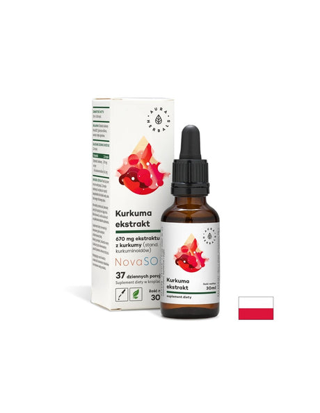 Подпомага нормалното състояние на ставите - Куркума, 30 ml капки Aura Herbals - Feel You