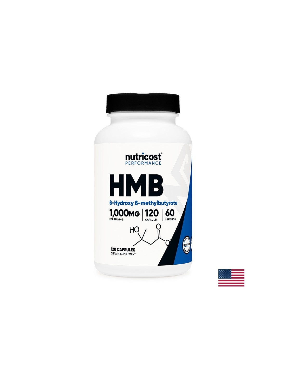 For active sports - HMB (Beta-hydroxy-beta-methylbutyrate), 500 mg/120 capsules, 60 doses Nutricost