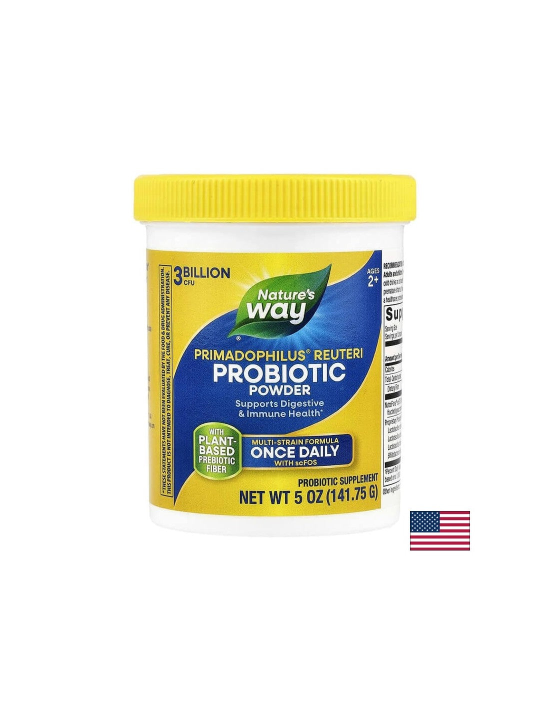 Primadophilus Reuteri - Примадофилус Реутери, 3 млрд. активни пробиотици (пудра), 141.75 g Nature’s Way - Feel You