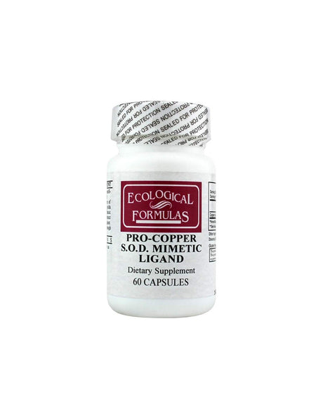 Pro-Copper S.O.D. Mimetic Ligand - Мед С.О.Д Миметичен Лиганд, 60 капсули Ecological Formulas - Feel You