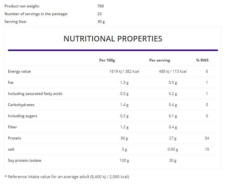 Soy Protein Isolate / Vege - 390 грама - Feel You