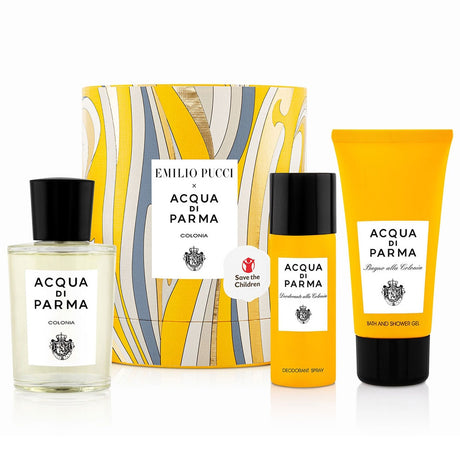 Set Acqua di Parma: Blu Mediterraneo Arancia di Capri, Eau De Toilette, Unisex, 75 ml + Blu Mediterraneo Arancia di Capri, Body Lotion, All Over The Body, 50 ml + Blu Mediterraneo Arancia di Capri, Cleansing, Shower Gel, For All Skin Types, 40 ml - Feel You