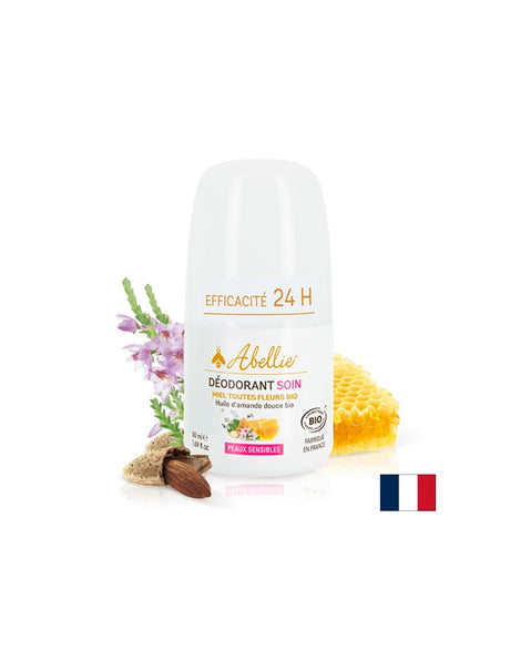 Рол-он дезодорант с БИО цветен пчелен мед и масло от сладък бадем, 50 ml - Feel You