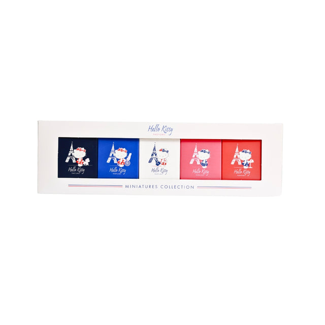 Set Hello Kitty: Around Paris Blanc, Eau De Toilette, For Girls, 5 ml *Miniature + Around Paris Bleu, Eau De Toilette, For Girls, 5 ml *Miniature + Around Paris Rose, Eau De Toilette, For Girls, 5 ml *Miniature + Around Paris Rouge, Eau De Toilette, Fo... - Feel You