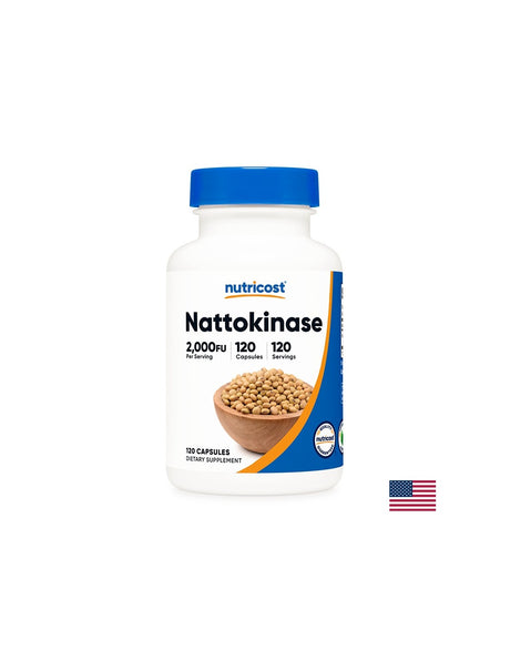 Сърдечно-съдова система - Натокиназа (Nattokinase), 120 капсули Nutricost - Feel You