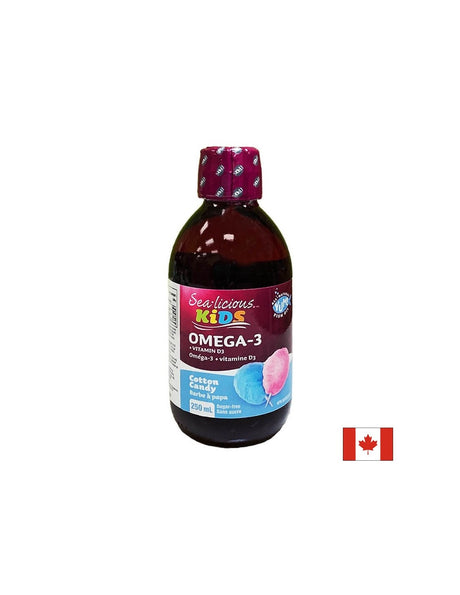 Sea-Licious® Kids Omega-3 + Vitamin D3 / Омега-3 1500 mg + Витамин D3 400 IU за деца, 250 ml Natural Factors - Feel You