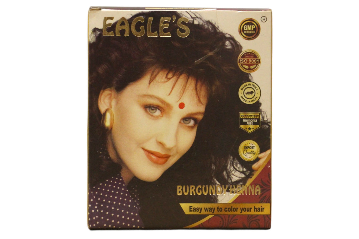 Set, Eagles, Henna Hair Color, Permanent Hair Dye,  Burgundy, 6 pcs, 10 g - Feel You